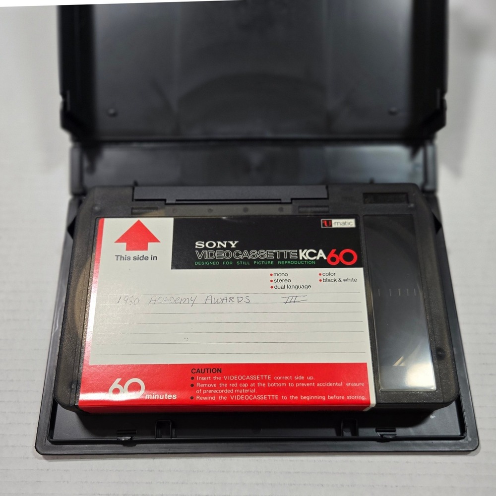Vintage 1980 Academy Awards‎ Oscars Pt III Sony 3/4 U-matic Video Tape Reel